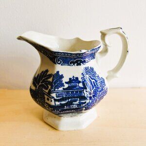 Antique Wedgwood and Co Ltd Blue Willow Creamer or Small Pitcher